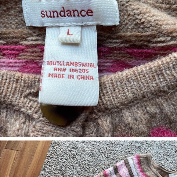 Sundance 100% wool sweater size L - Picture 4 of 6